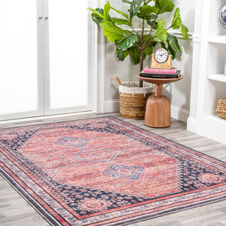 Herr geometric Medallions Washable Area Rug