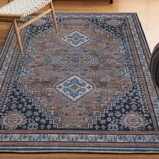 Herr geometric Medallions Washable Area Rug