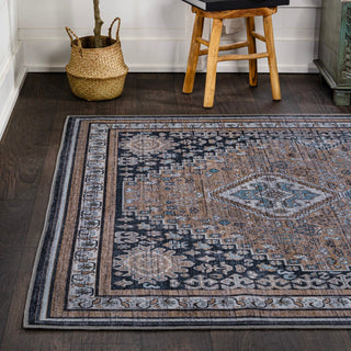 Herr geometric Medallions Washable Area Rug