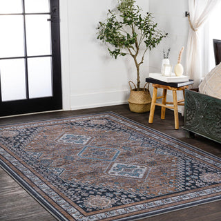 Herr geometric Medallions Washable Area Rug