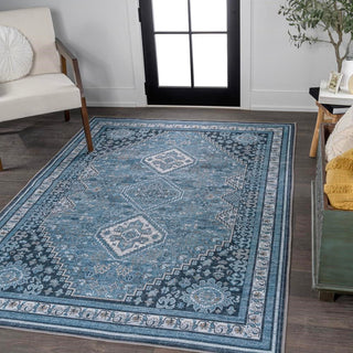 Herr geometric Medallions Washable Area Rug