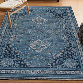 Herr geometric Medallions Washable Area Rug