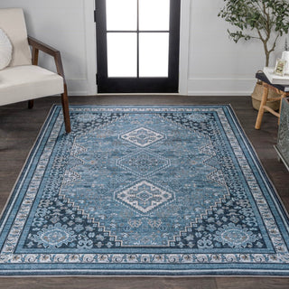 Herr geometric Medallions Washable Area Rug