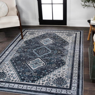 Herr geometric Medallions Washable Area Rug