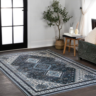 Herr geometric Medallions Washable Area Rug