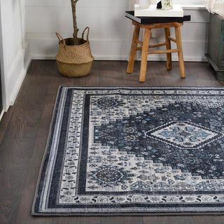 Herr geometric Medallions Washable Area Rug