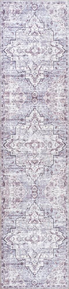 Nobleman boho Gray Medallion Washable Indoor/outdoor Area Rug