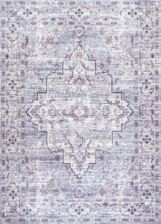 Nobleman boho Gray Medallion Washable Indoor/outdoor Area Rug