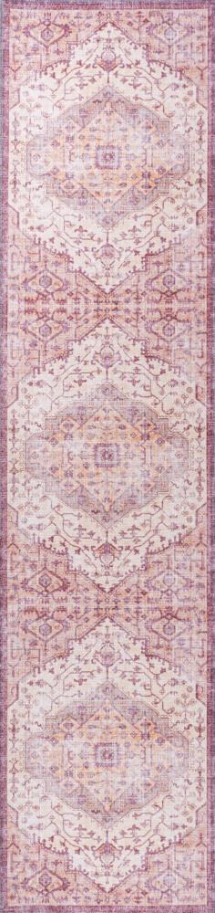 Bright ogee Medallion Washable Area Rug