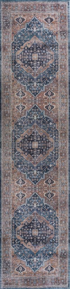 Bright ogee Medallion Washable Area Rug