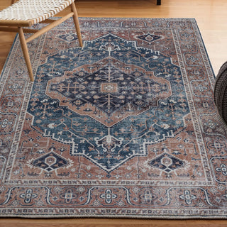 Bright ogee Medallion Washable Area Rug