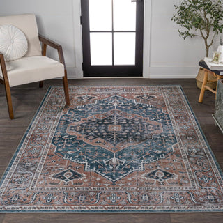 Bright ogee Medallion Washable Area Rug