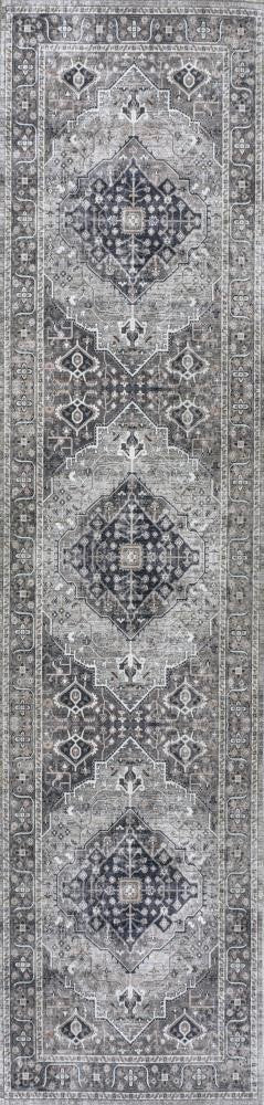 Bright ogee Medallion Washable Area Rug