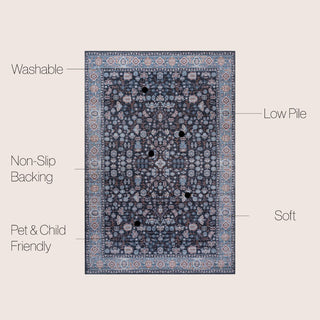 Light all-over Persian Washable Area Rug