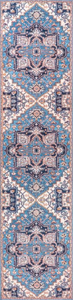 Garza ornate Large Medallion Washable Area Rug