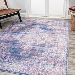 Reedsy bohemian Medallion Washable Area Rug