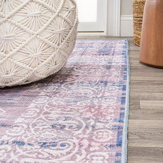 Reedsy bohemian Medallion Washable Area Rug