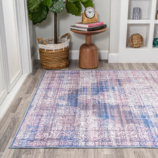 Reedsy bohemian Medallion Washable Area Rug