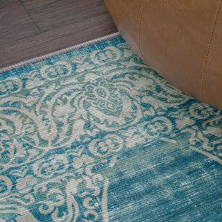 Reedsy bohemian Medallion Washable Area Rug