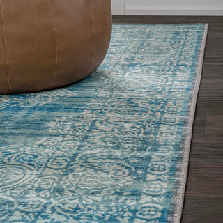 Reedsy bohemian Medallion Washable Area Rug