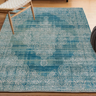 Reedsy bohemian Medallion Washable Area Rug