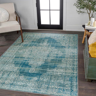 Reedsy bohemian Medallion Washable Area Rug