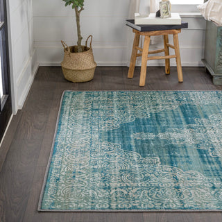 Reedsy bohemian Medallion Washable Area Rug