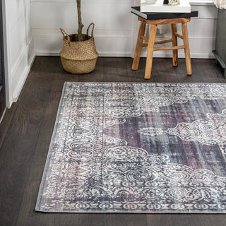 Reedsy bohemian Medallion Washable Area Rug