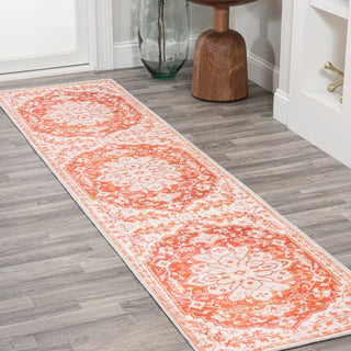 Marsh ornate Medallion Washable Area Rug