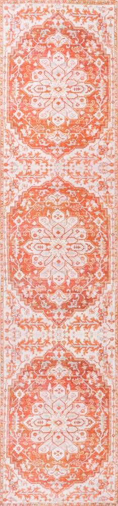 Marsh ornate Medallion Washable Area Rug