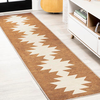 Cayton Minimalist Geometric Machine-washable Area Rug