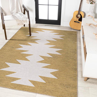 Cayton Minimalist Geometric Machine-washable Area Rug