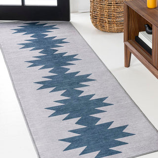 Cayton Minimalist Geometric Machine-washable Area Rug