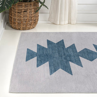 Cayton Minimalist Geometric Machine-washable Area Rug