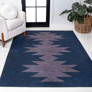 Cayton Minimalist Geometric Machine-washable Area Rug