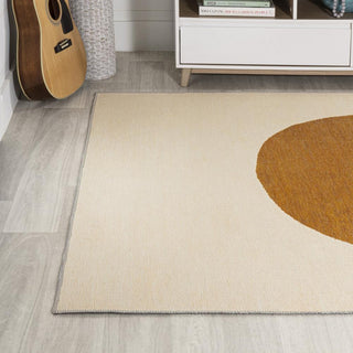 Miles Minimalist Geometric Dot Machine-washable Area Rug