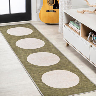 Miles Minimalist Geometric Dot Machine-washable Area Rug