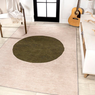 Miles Minimalist Geometric Dot Machine-washable Area Rug