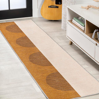 Marsh Minimalist Graphic Circle Machine-washable Area Rug