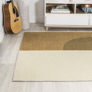 Marsh Minimalist Graphic Circle Machine-washable Area Rug