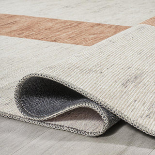 Parker Modern Distressed Stripe Machine-washable Area Rug