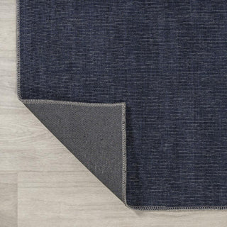 Curry Solid Centre Stripe Machine-washable Area Rug