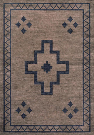 Mona Geometric Medallion Machine-washable Area Rug