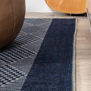 Wallaker Trellis Stripe Machine-washable Area Rug