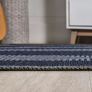 Wallaker Trellis Stripe Machine-washable Area Rug