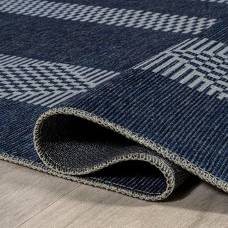 Wallaker Trellis Stripe Machine-washable Area Rug