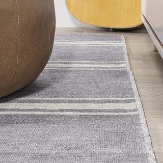 Sand Ticking Stripe Machine-washable Area Rug