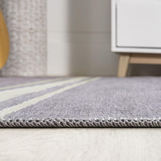 Sand Ticking Stripe Machine-washable Area Rug