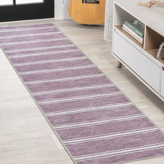 Sand Ticking Stripe Machine-washable Area Rug