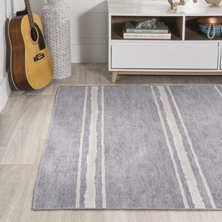 Sand Ticking Stripe Machine-washable Area Rug